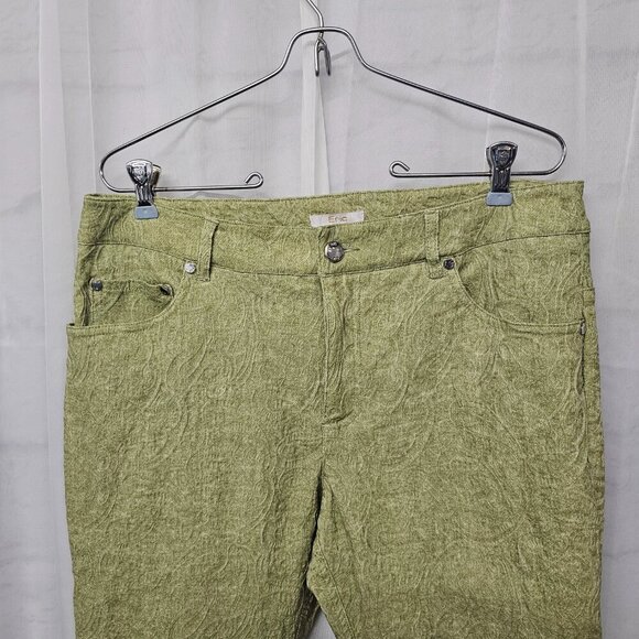 Eric Green Textured Straight Leg Jeans Boho Retro Stretch 12 - Picture 2 of 13